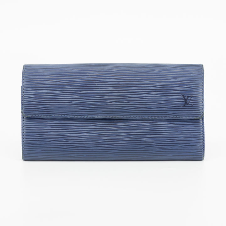 Louis Vuitton Epi Blue Sarah Wallet #1776