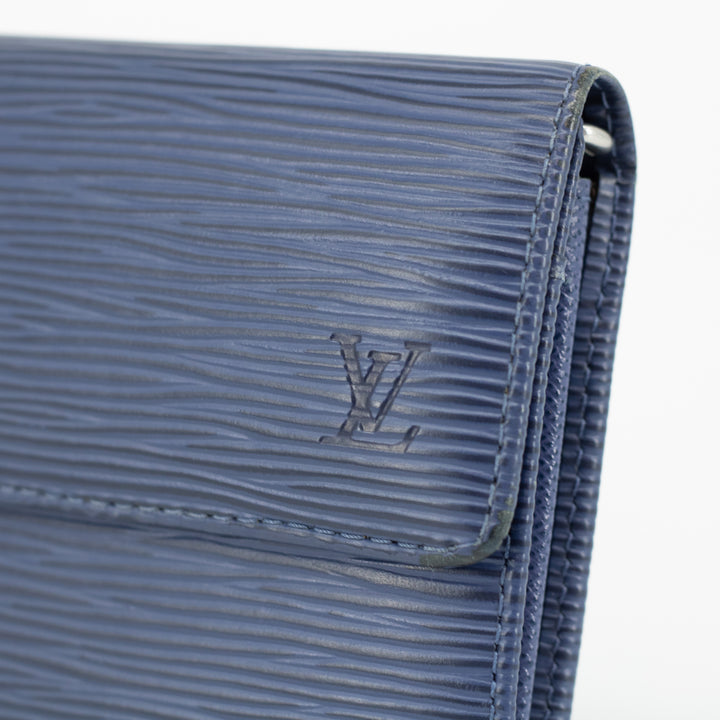 Louis Vuitton Epi Blue Sarah Wallet #1776