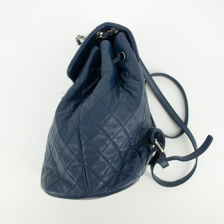 Chanel Navy Blue Matelasse Caviar Skin Backpack #1302