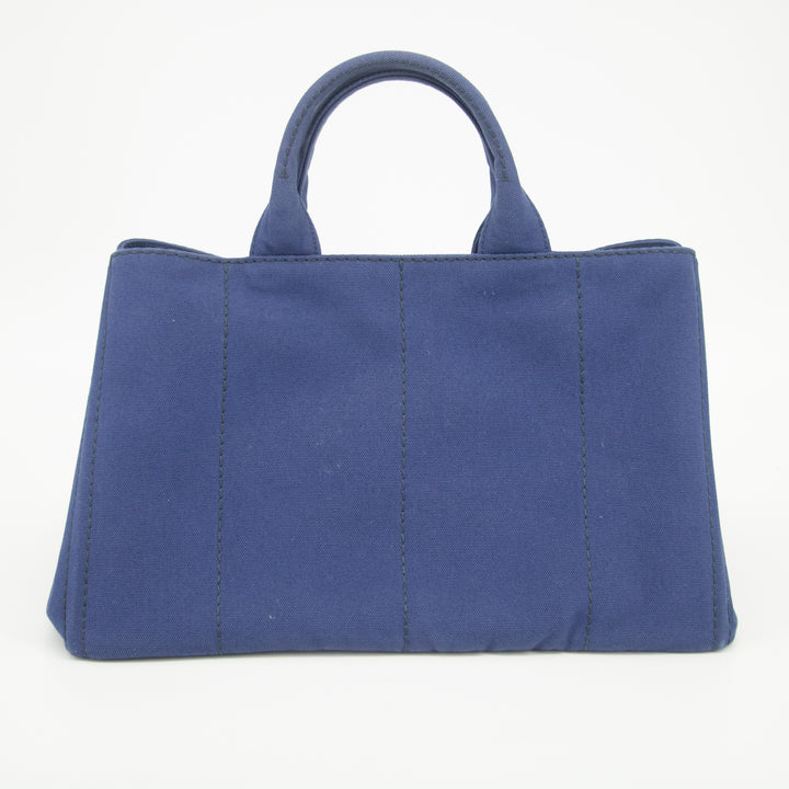 Prada Cobalt Large Canapa Logo Tote #1368