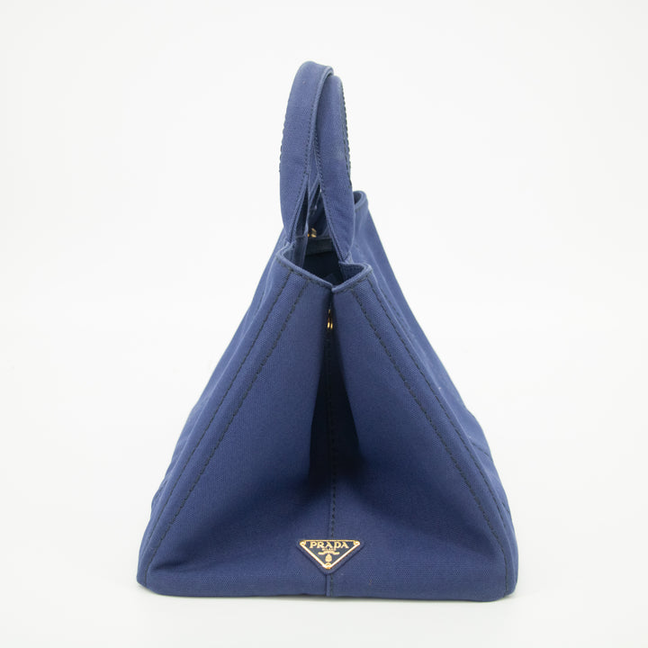 Prada Cobalt Large Canapa Logo Tote #1368