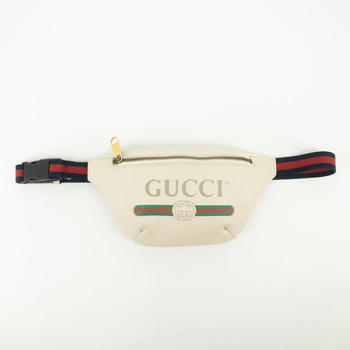 Gucci White Logo Belt Bag Small #1406