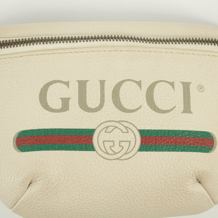 Gucci White Logo Belt Bag Small #1406