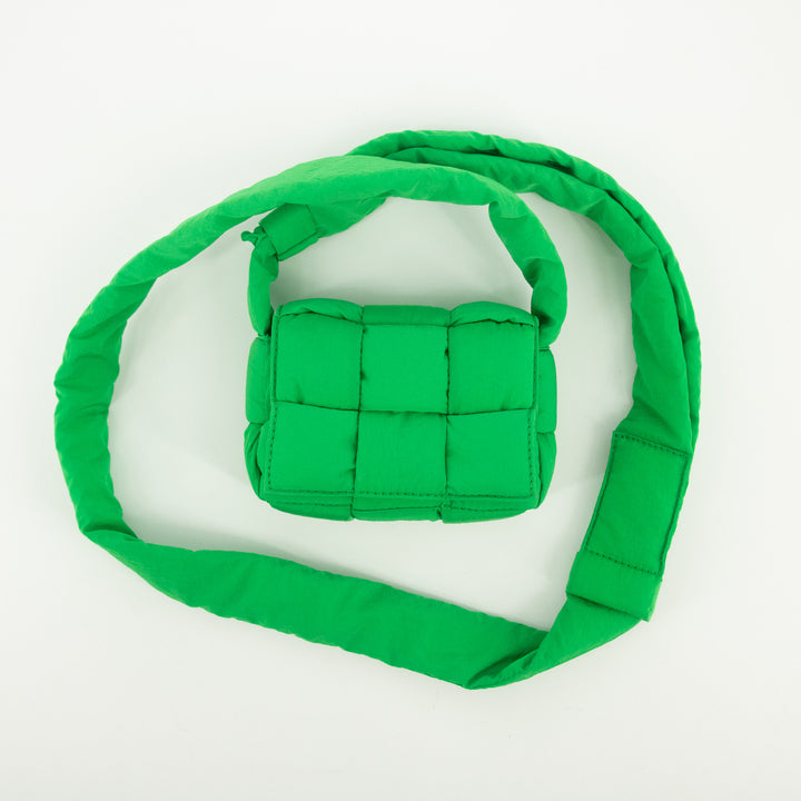 Bottega Green MIni Nylon Cassette Bag #1414