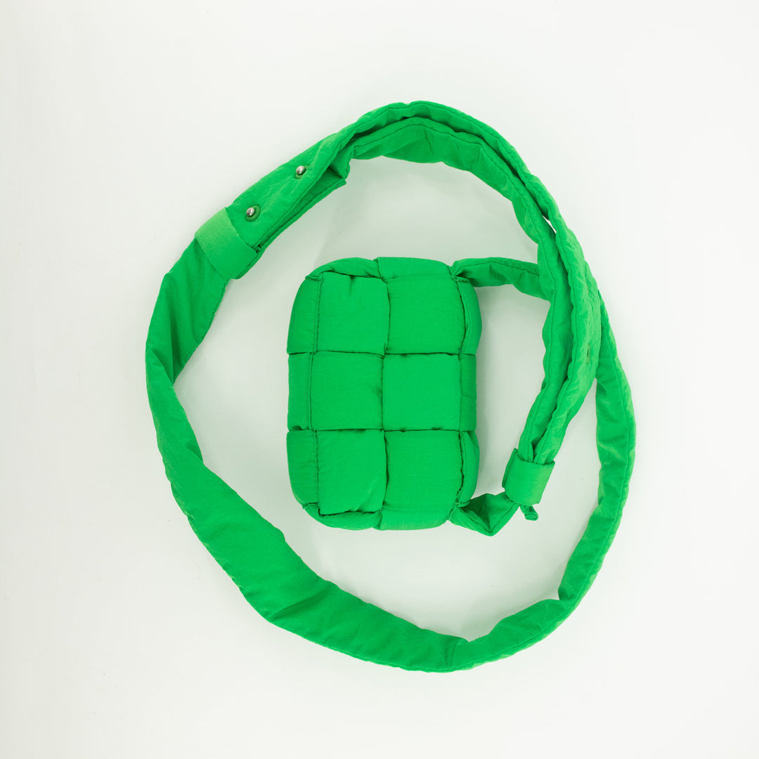 Bottega Green MIni Nylon Cassette Bag #1414