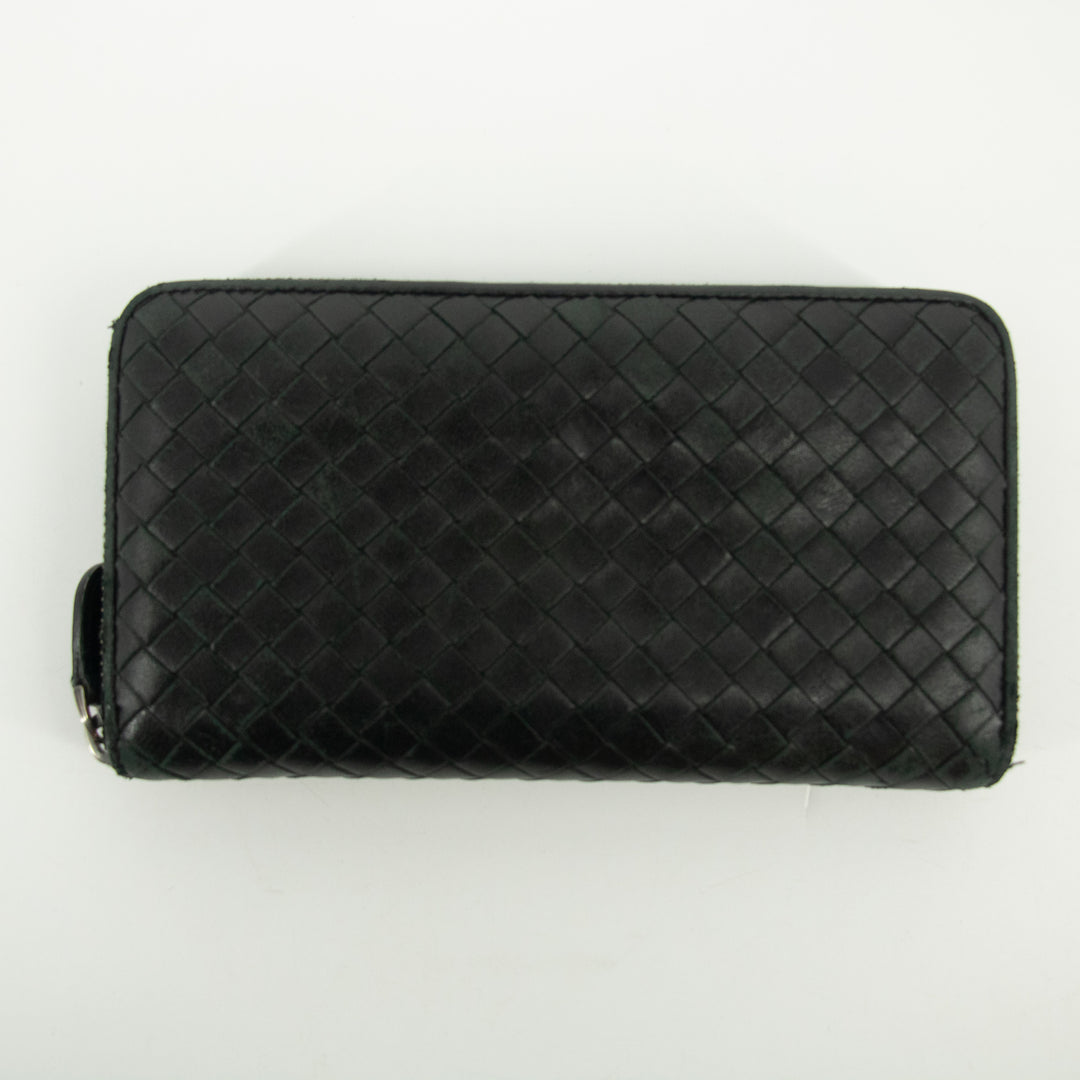 Bottega Black Intrecciato Weave Wallet #1443