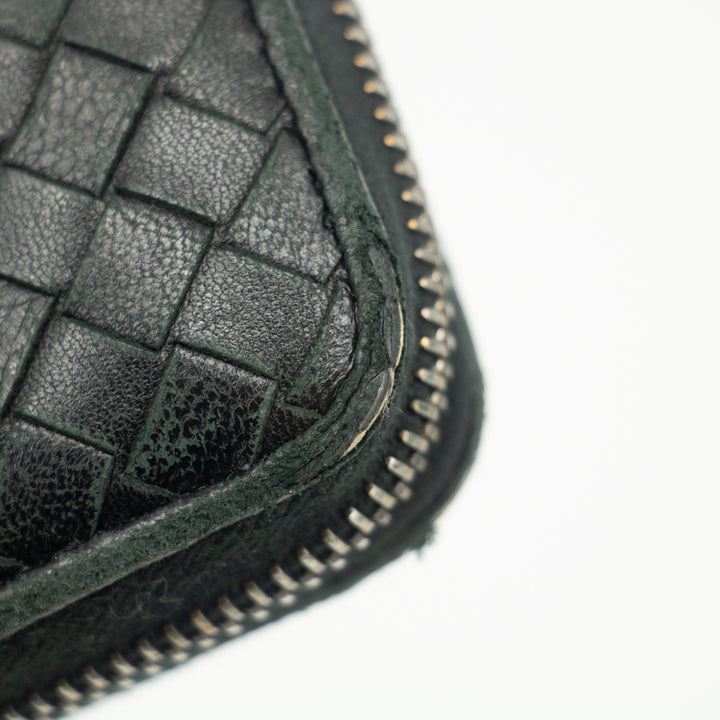 Bottega Black Intrecciato Weave Wallet #1443