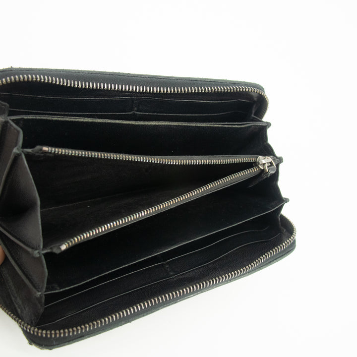 Bottega Black Intrecciato Weave Wallet #1443