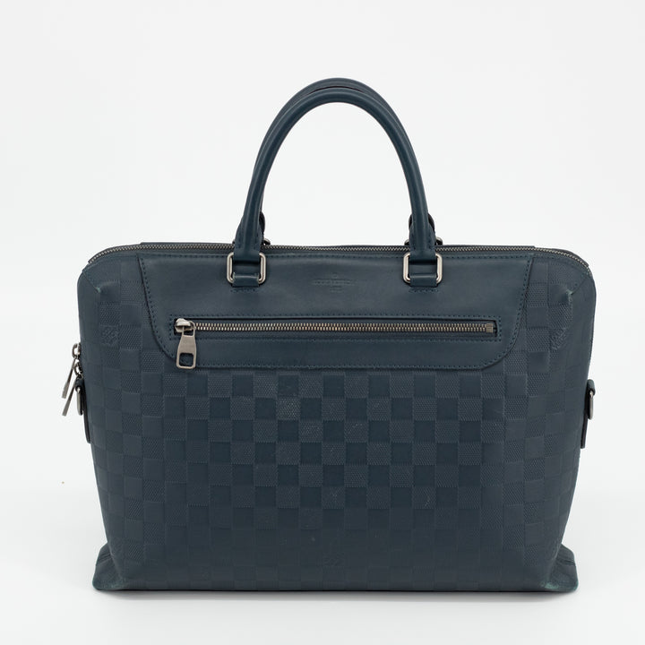 Louis Vuitton Briefcase Damier Infini Navy Business Bag Shoulder Bag #1708