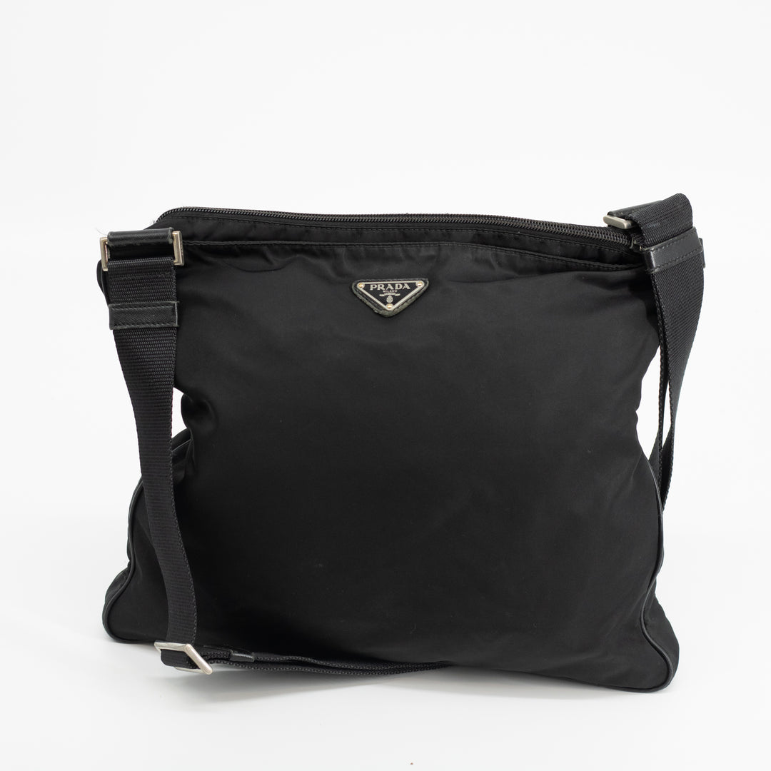 Prada Nylon Black Messenger Crossbody Bag #1767