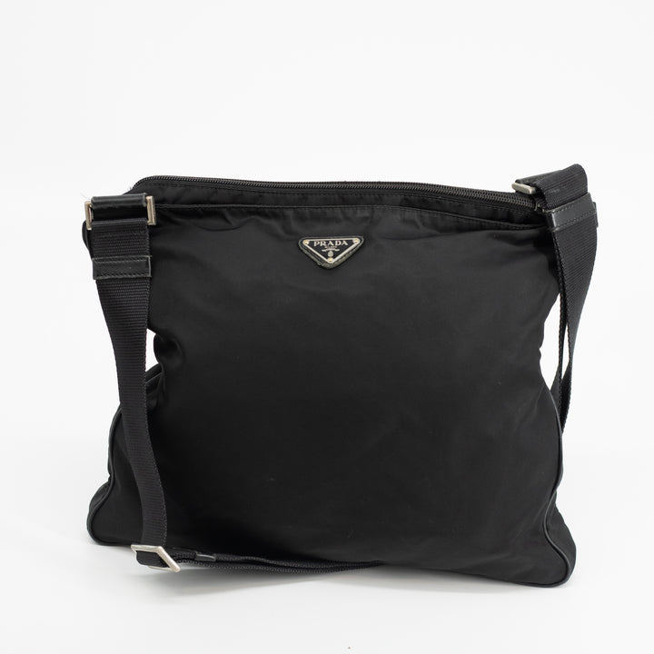 Prada Nylon Black Messenger Crossbody Bag #1767