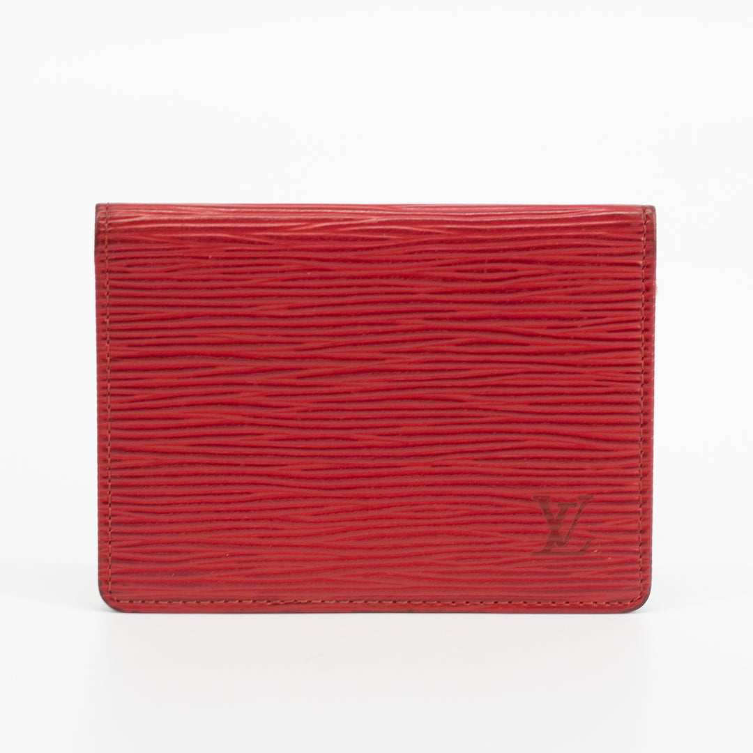 Louis Vuitton Red Epi Card Case #1771