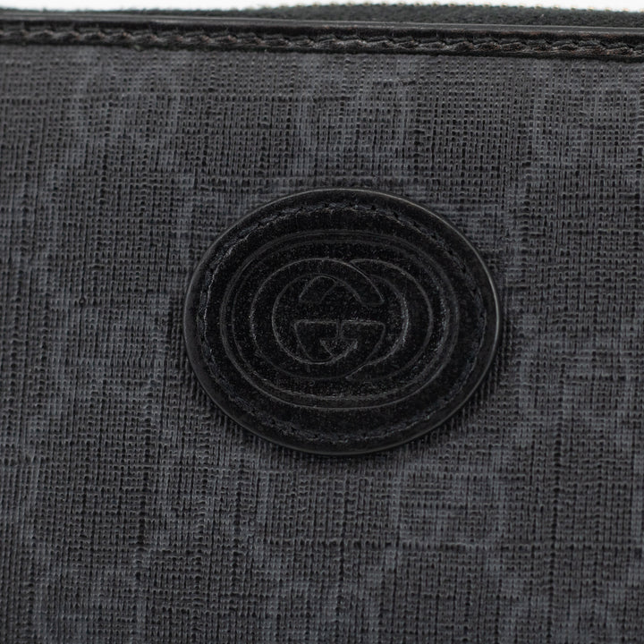 Gucci Grey GG Interlocking Zip Around Walletb #1832