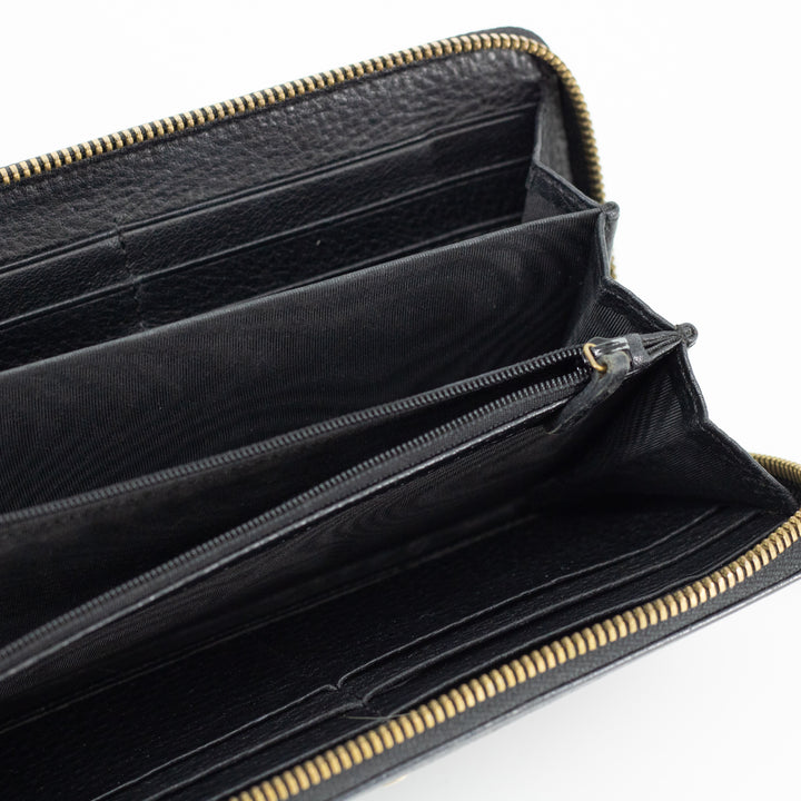 Gucci GG Black Marmont Zip Around Wallet #1845