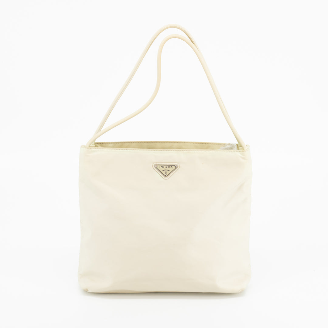 Prada White Nylon Tessuto Tote Bag #1883