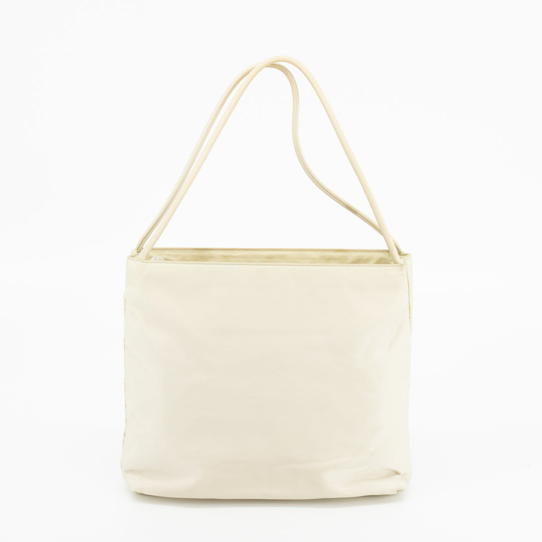 Prada White Nylon Tessuto Tote Bag #1883