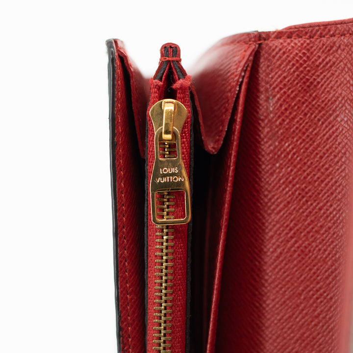 Louis Vuitton Red Monogram Canvas Retiro Sarah Wallet #1904