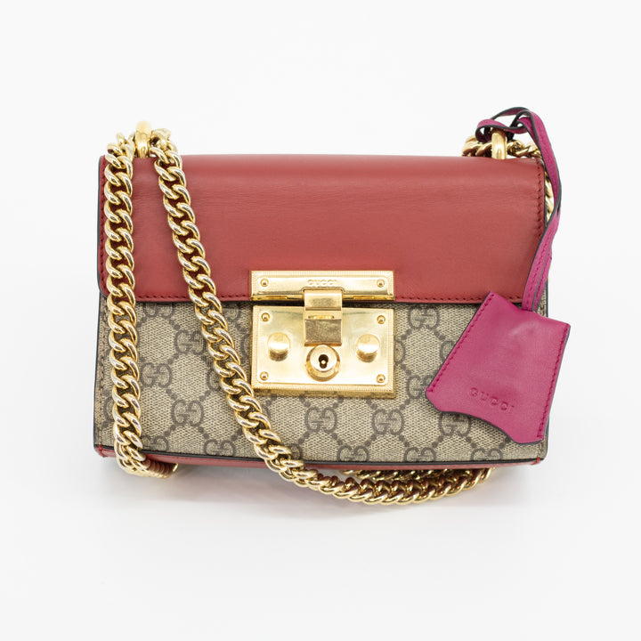 Gucci GG Supreme Canvas Multicolor Padlock Crossbody Bag #1915