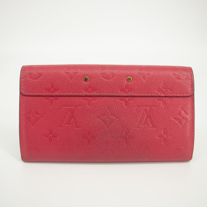 Louis Vuitton Fuschia Pink Monogram Empreinte Portefeuille Wallet #1956