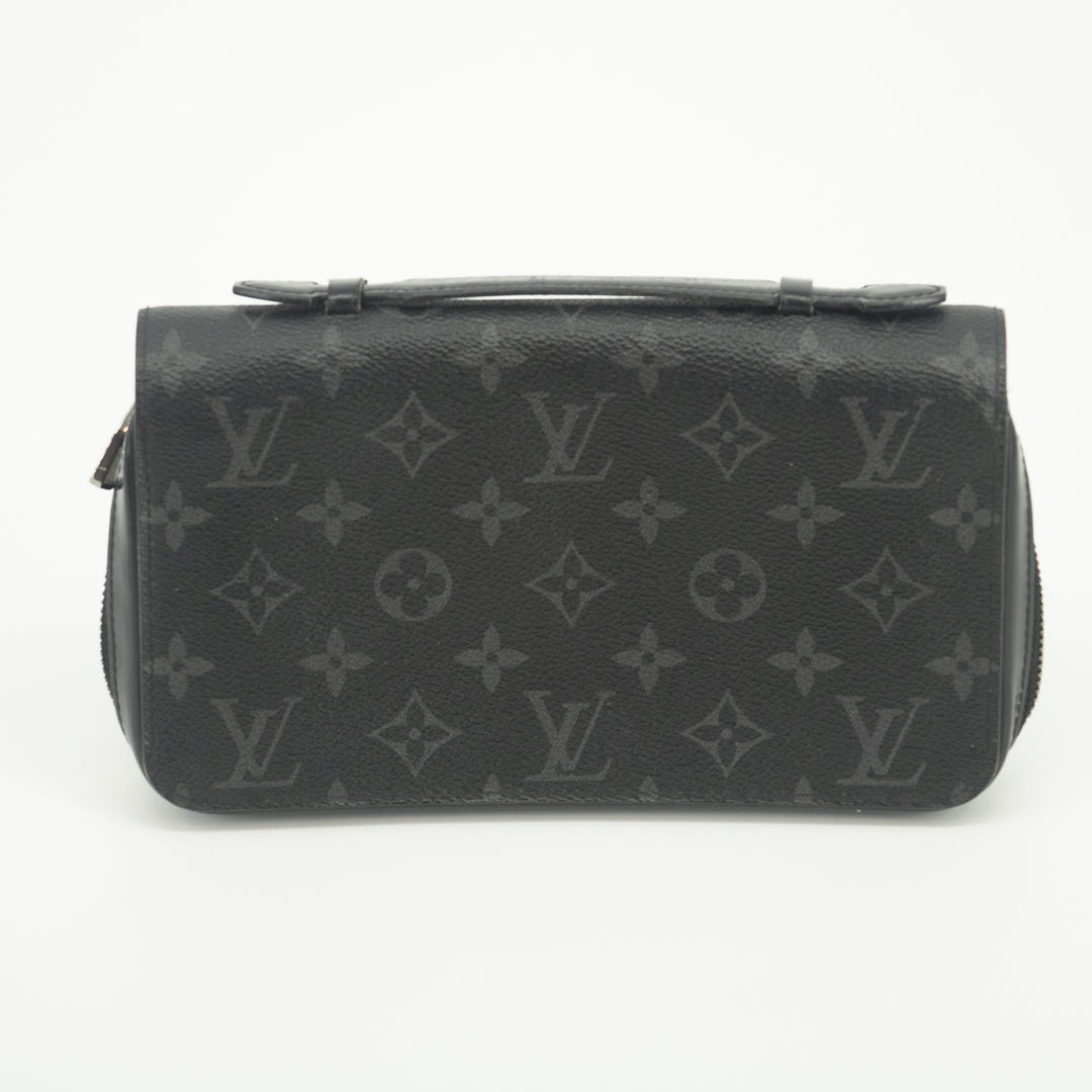 Louis Vuitton Monogram Eclipse Zippy XL Round Zipper Long Wallet #1964