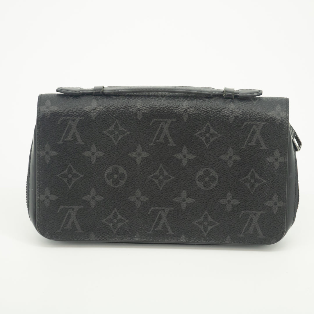 Louis Vuitton Monogram Eclipse Zippy XL Round Zipper Long Wallet #1964