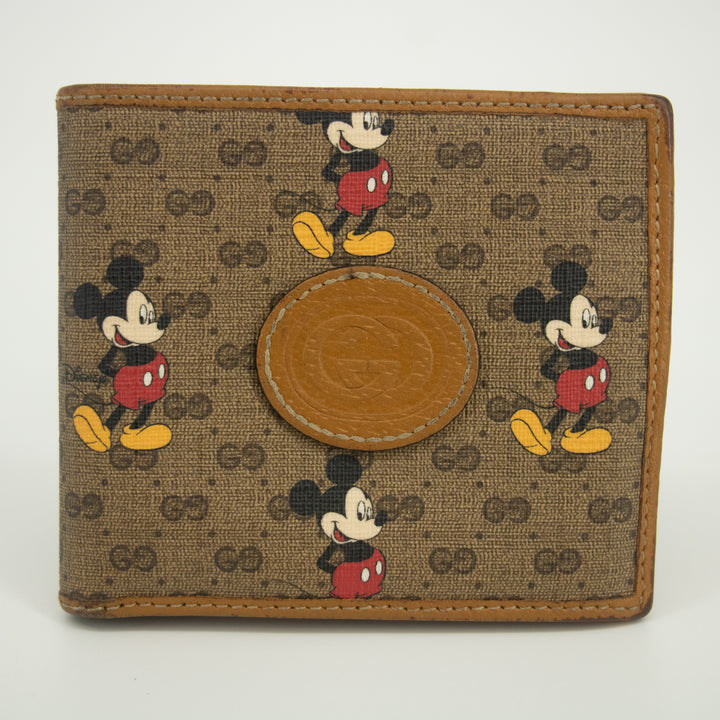 Gucci x Disney Brown Micro GG Bifold Wallet #1968