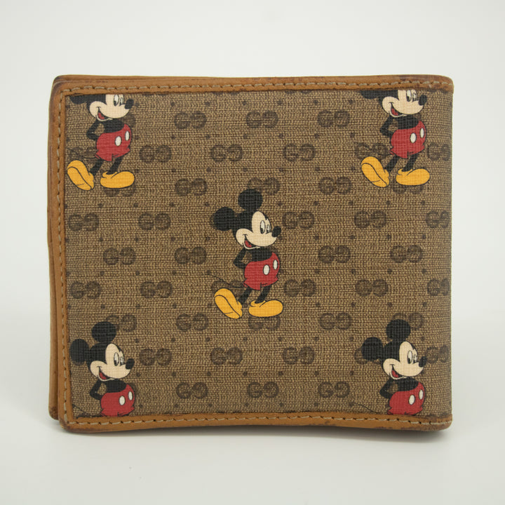 Gucci x Disney Brown Micro GG Bifold Wallet #1968