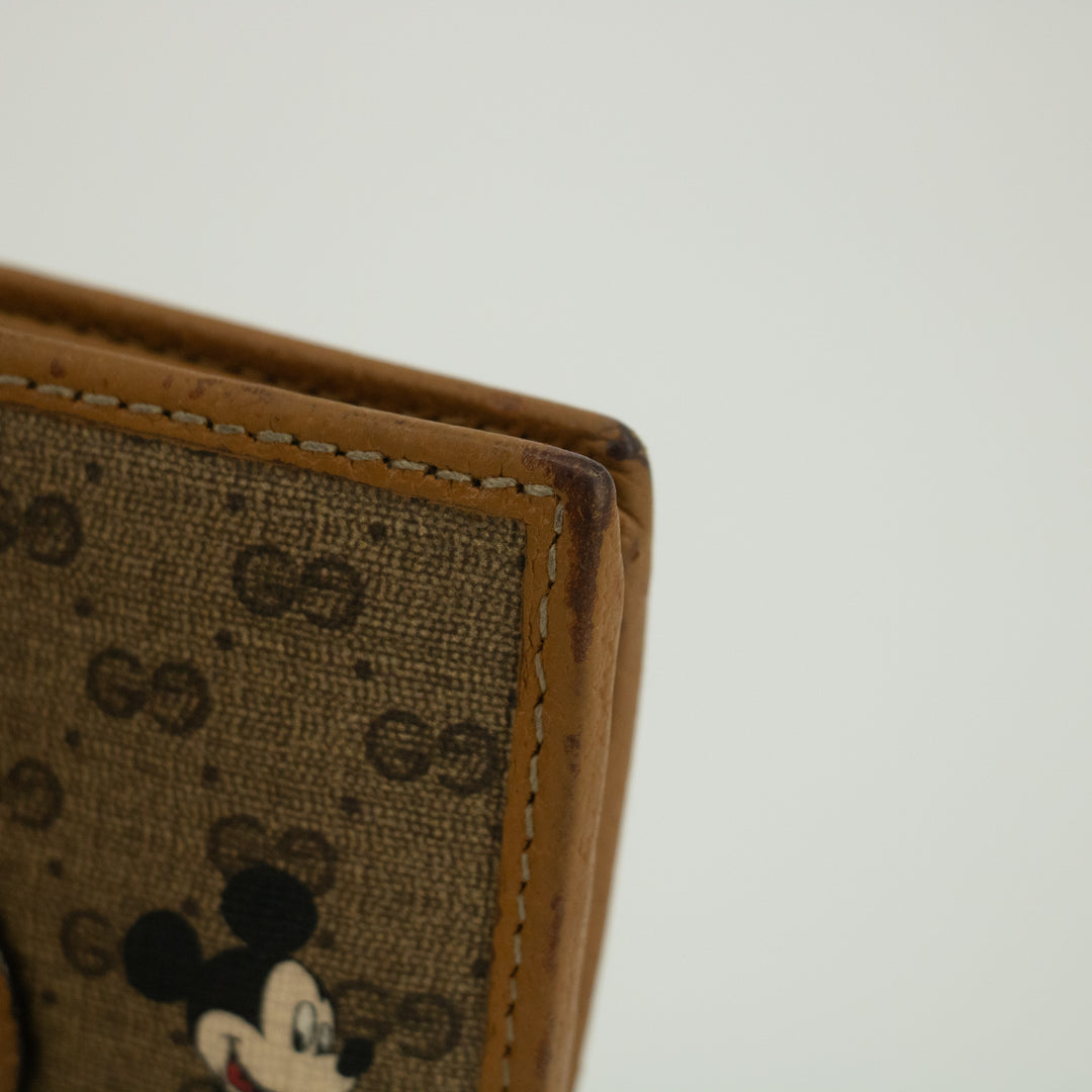 Gucci x Disney Brown Micro GG Bifold Wallet #1968