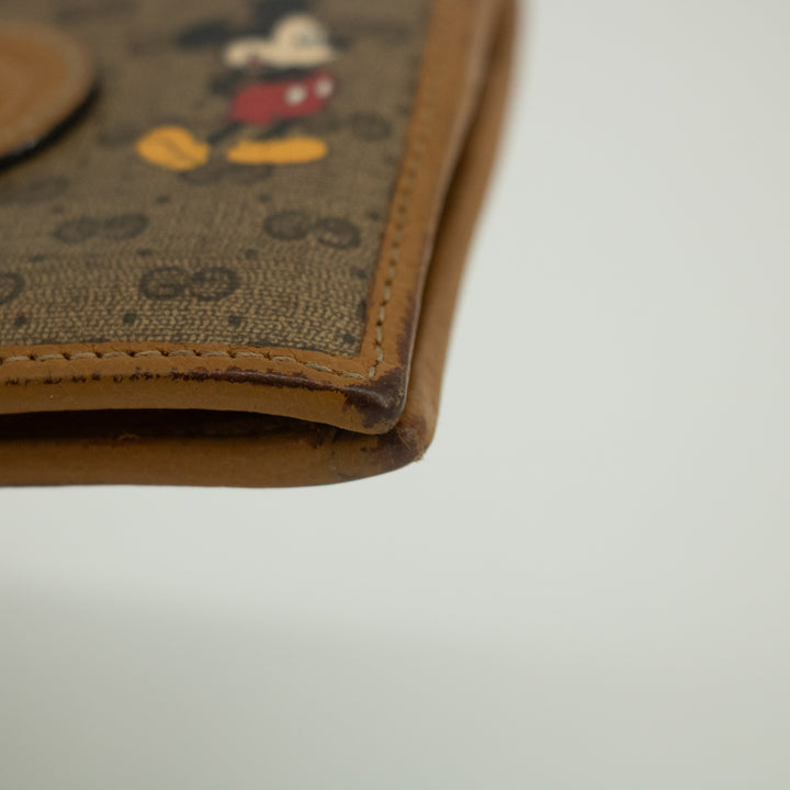 Gucci x Disney Brown Micro GG Bifold Wallet #1968