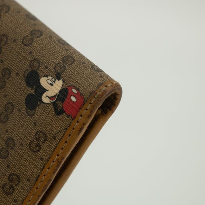 Gucci x Disney Brown Micro GG Bifold Wallet #1968