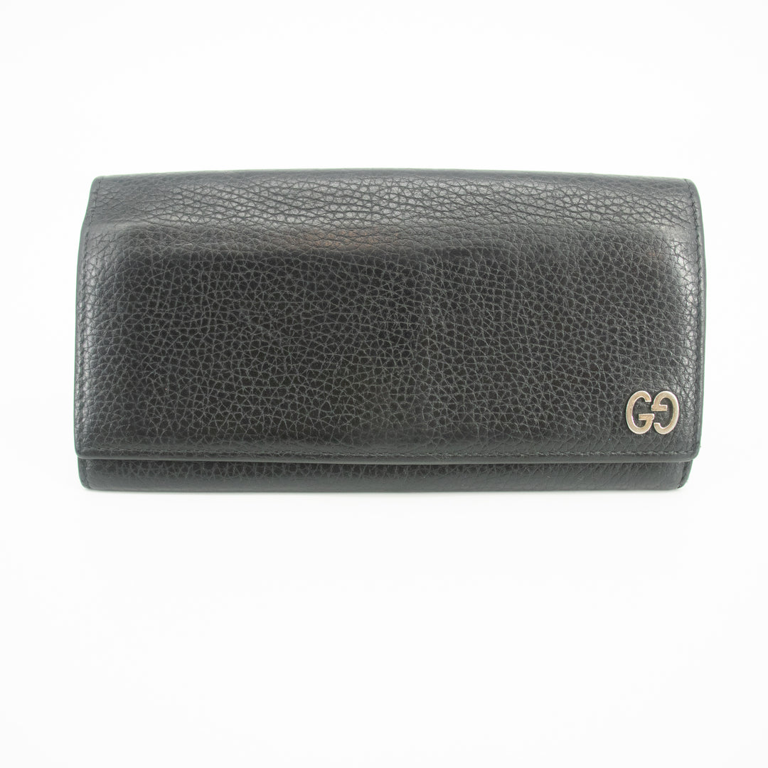 Gucci Black Leather Long Wallet #1970