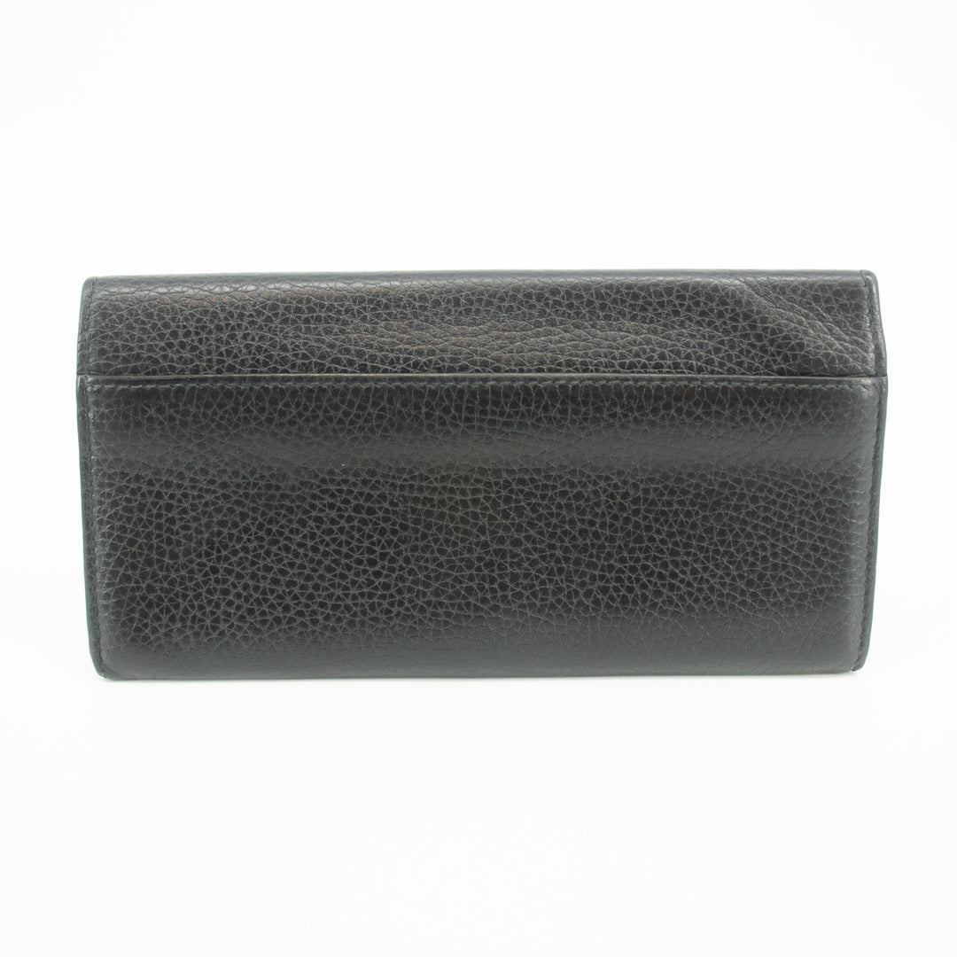 Gucci Black Leather Long Wallet #1970