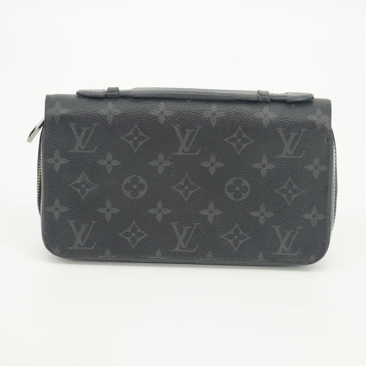 Louis Vuitton Monogram Eclipse Zippy XL Round Zipper Long Wallet #1998