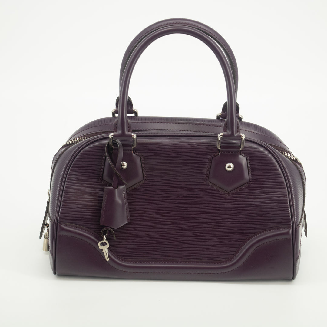 Louis Vuitton Epi Leather Bowling Montaigne Purple Hand Bag -SKU #2015