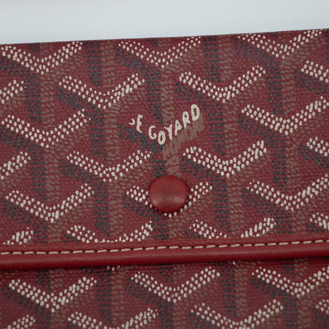 Goyard Red Herringbone Saint Louis PM w/ Pouch  #2018