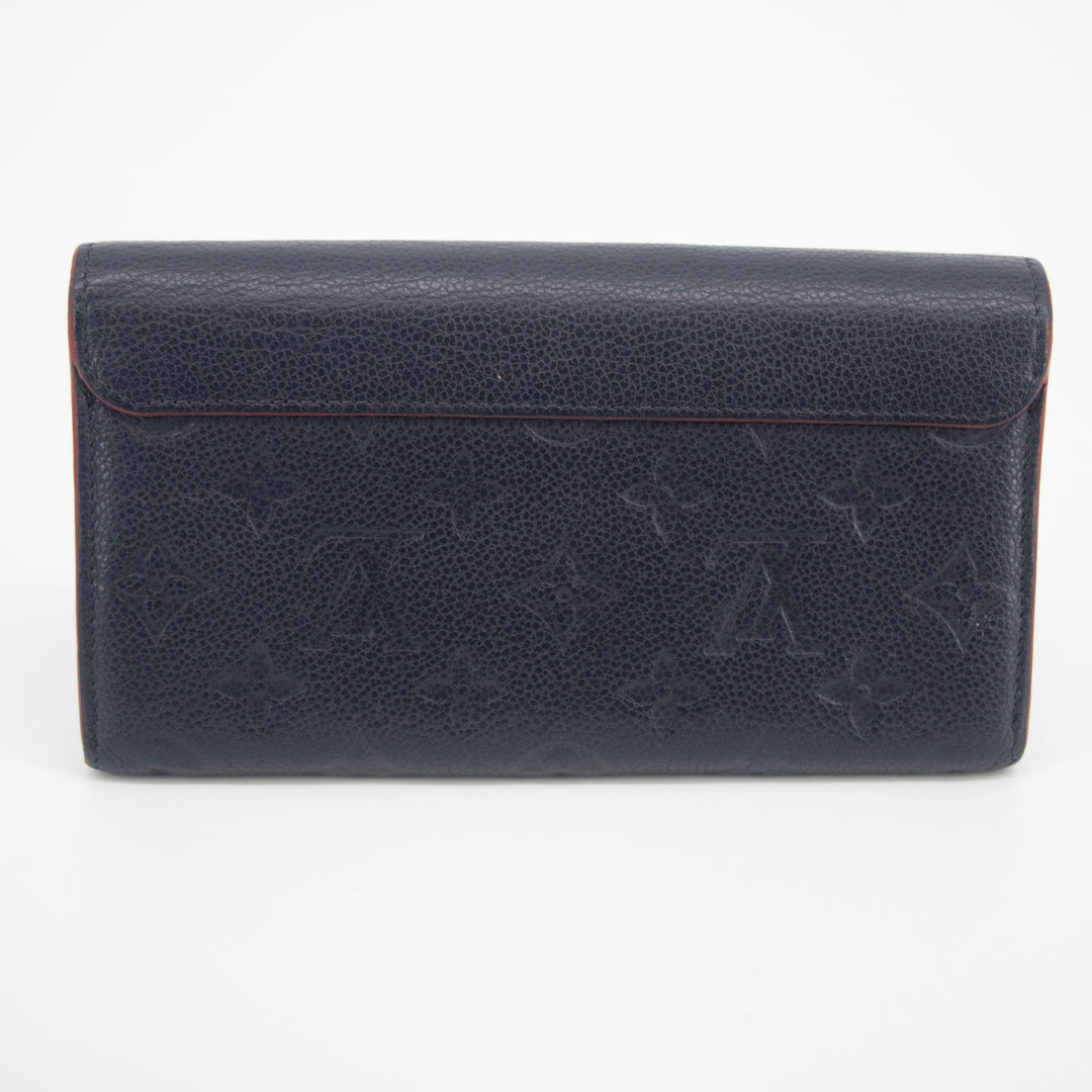 Louis Vuitton Navy Monogram Empreinte Portefeuille Pont Neuf Long Wallet #2033