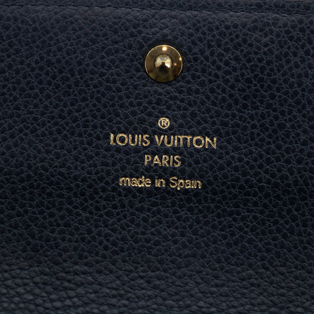 Louis Vuitton Navy Monogram Empreinte Portefeuille Pont Neuf Long Wallet #2033