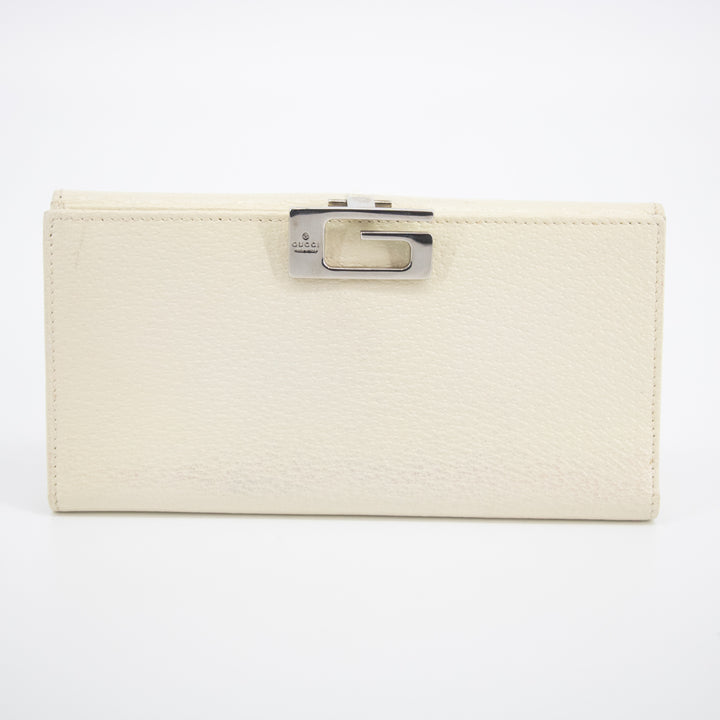 Gucci Ivory Leather Long Wallet #2040