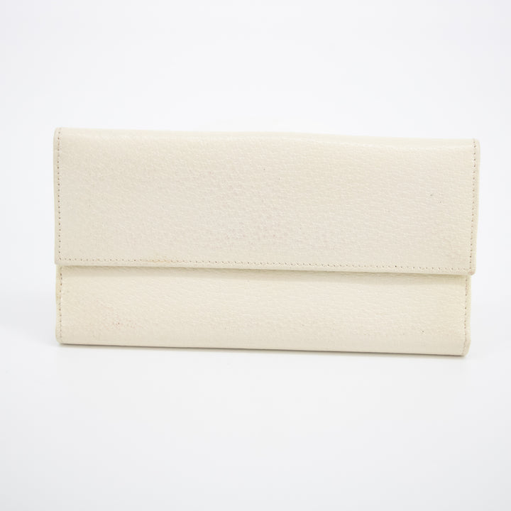 Gucci Ivory Leather Long Wallet #2040