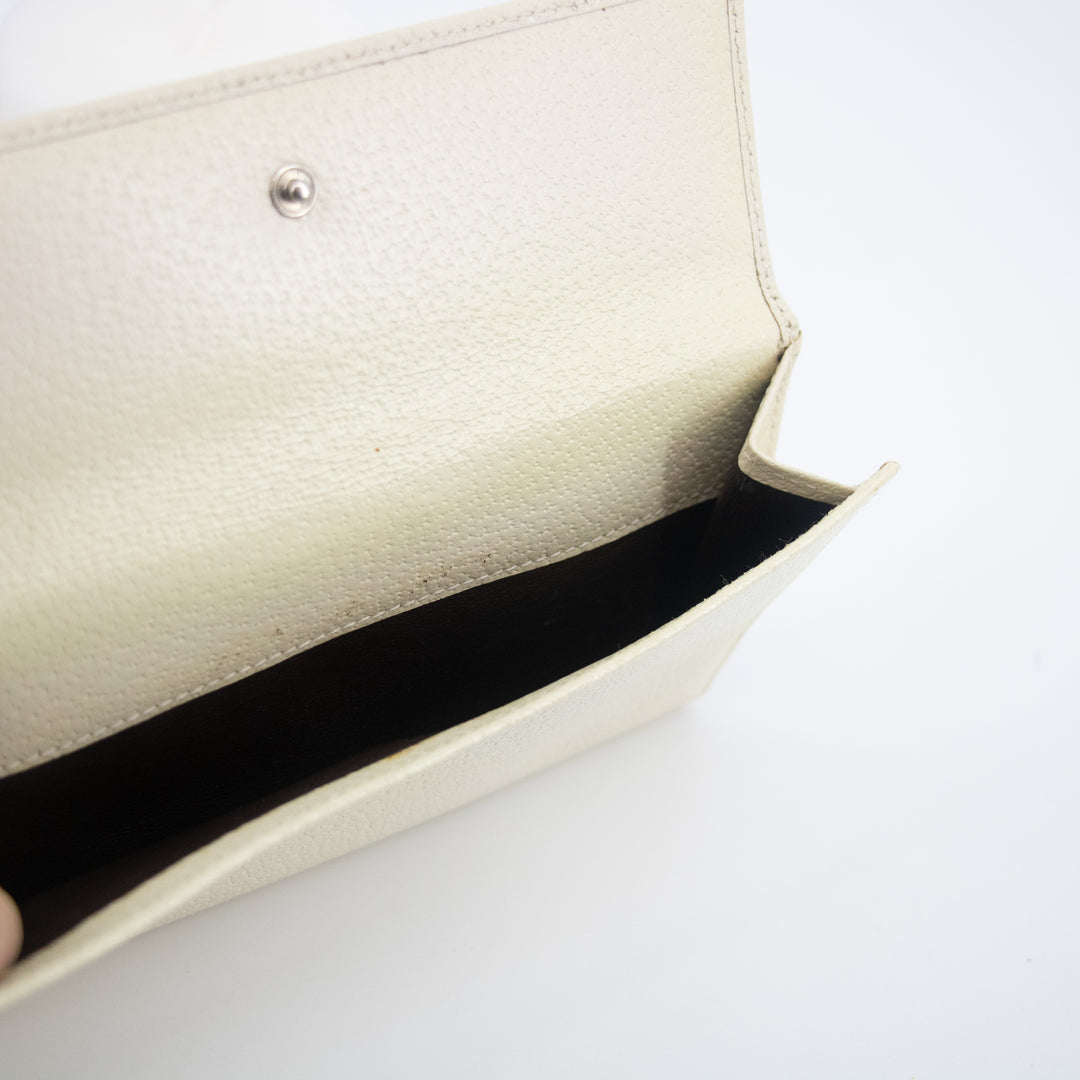 Gucci Ivory Leather Long Wallet #2040