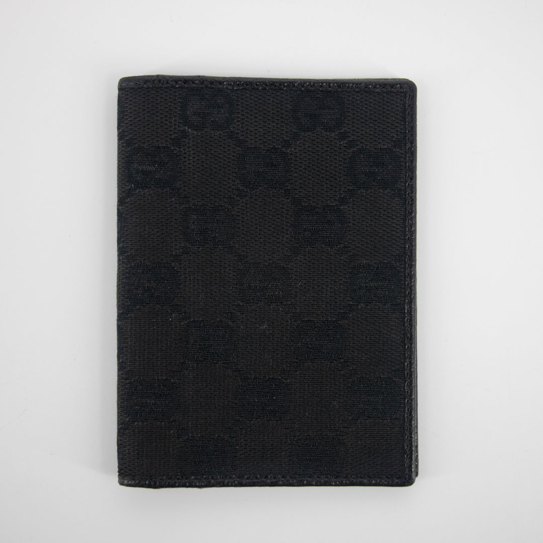 Gucci Black GG Canvas x Leather Card Case  #2046