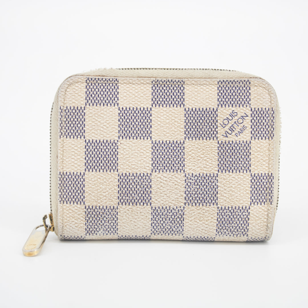 Louis Vuitton Damier Azur Zippy Coin Case  #2054