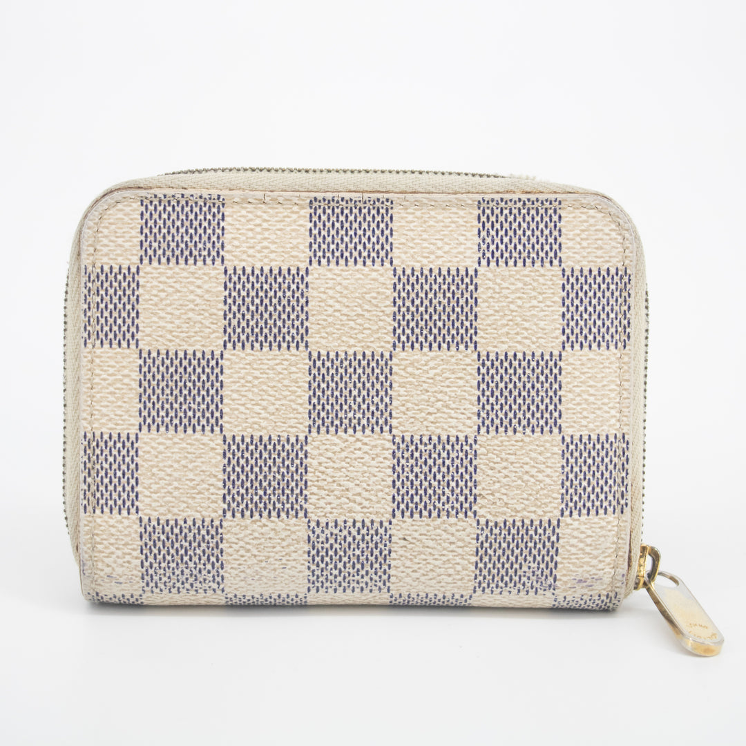 Louis Vuitton Damier Azur Zippy Coin Case  #2054