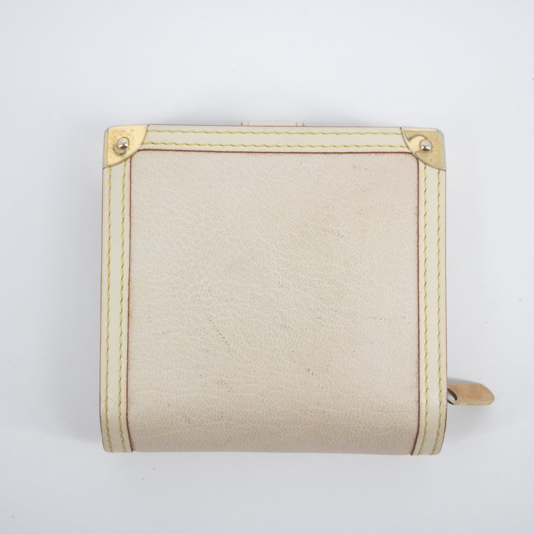 Louis Vuitton Ivory Suhali Compact Zippy Wallet  #2055