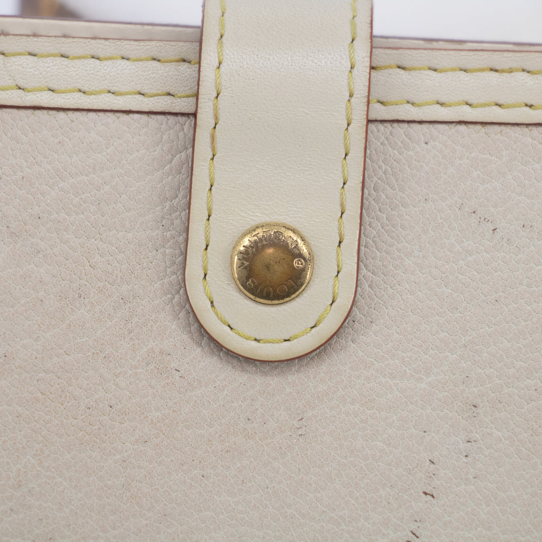 Louis Vuitton Ivory Suhali Compact Zippy Wallet  #2055