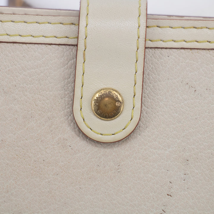 Louis Vuitton Ivory Suhali Compact Zippy Wallet  #2055