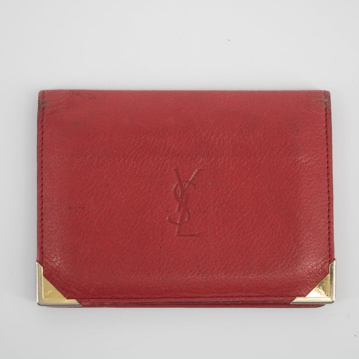 YSL Red Leather Card Holder #2139