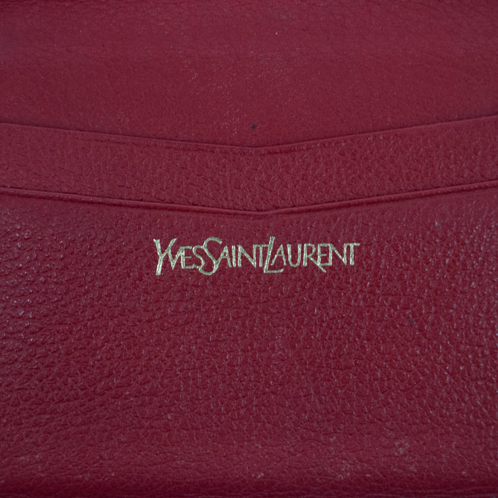 YSL Red Leather Card Holder #2139