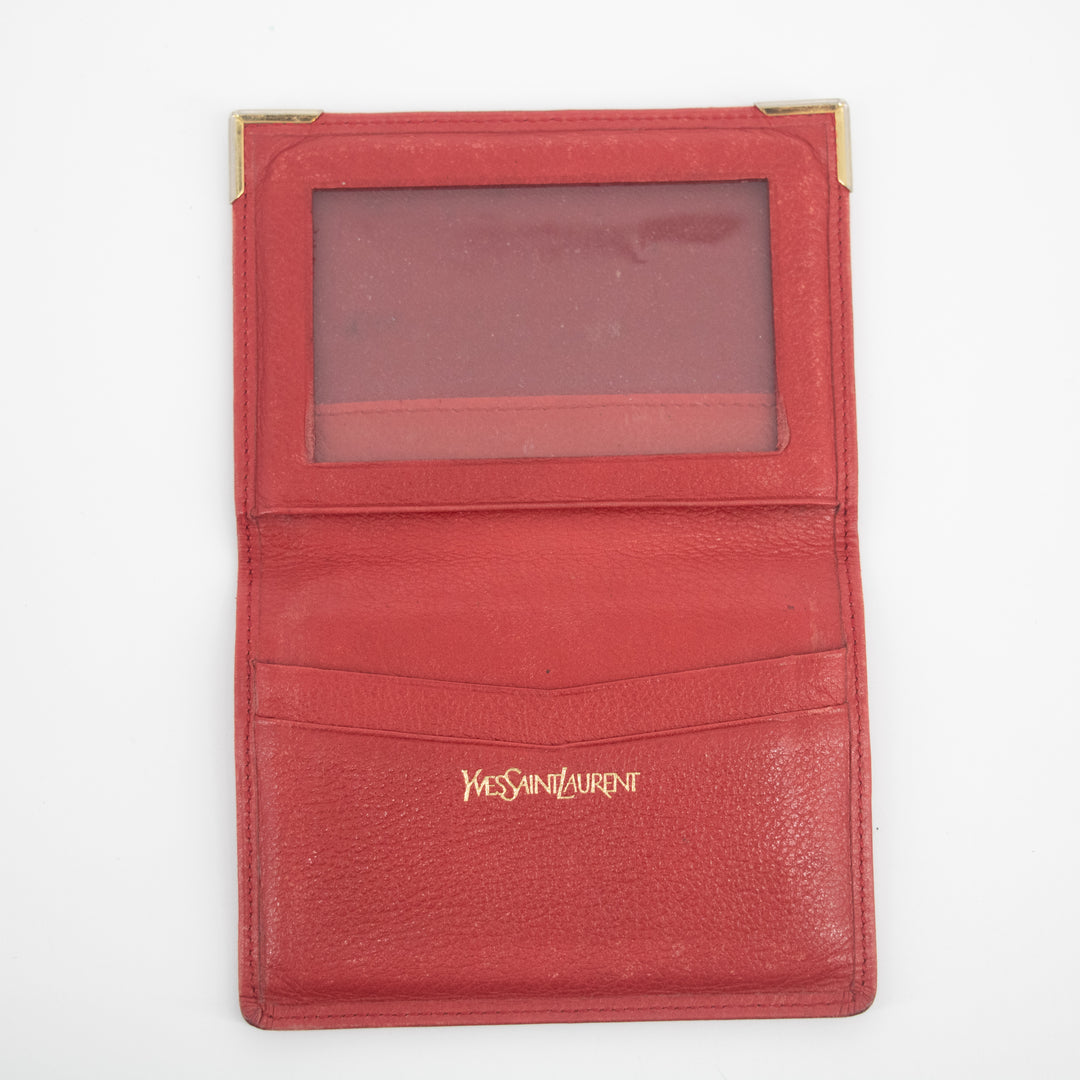 YSL Red Leather Card Holder #2139