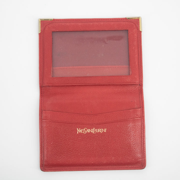 YSL Red Leather Card Holder #2139